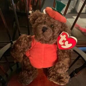 🍁Ty Beanie Baby Peter pumpkin bear 1993